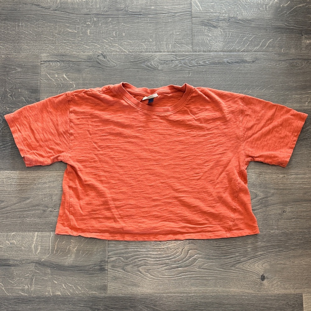 Universal Thread Cropped Boxy Tee in Bright Orange